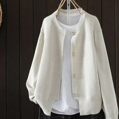 ELARA | PEARL-BUTTON CARDIGAN