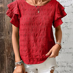 Charmaine™ | Light & Breezy Blouse with Fun Ruffles