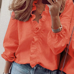 Enola™ | Feminine Blouse with Playful Ruffles