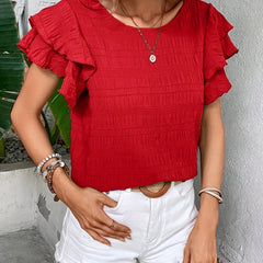 Charmaine™ | Light & Breezy Blouse with Fun Ruffles