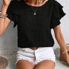Charmaine™ | Light & Breezy Blouse with Fun Ruffles