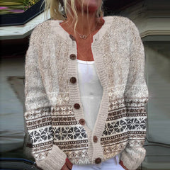 Sofie | Loose fitting cardigan with print