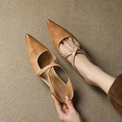 Aluna Genuine Leather Mules