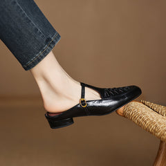 Elya Genuine Leather Mules
