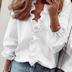 Enola™ | Feminine Blouse with Playful Ruffles