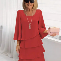 Catherine | Elegant Comfort Ruffle Dress