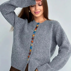 THE NOELLE | BUTTON-ACCENT CARDIGAN