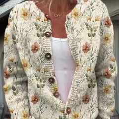 Sofie | Loose fitting cardigan with print