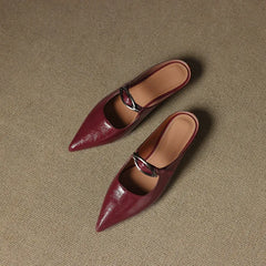 Alour Genuine Leather Mules
