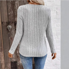 Quinn | Elegant Sunken Stripe Sweater