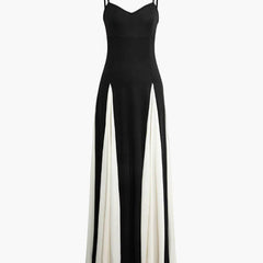 Paloma™ | Elegant Black-and-White Maxi Dress