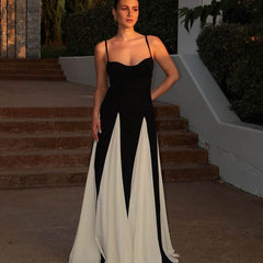 Paloma™ | Elegant Black-and-White Maxi Dress