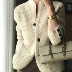 Arletta - Timeless Button-Front Cardigan Jacket