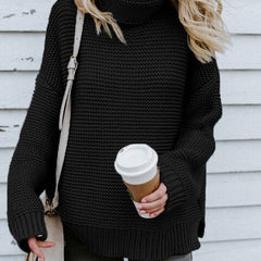 Women's knit turtleneck sweater