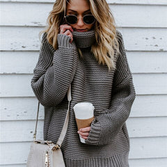 Women's knit turtleneck sweater