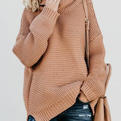 Women's knit turtleneck sweater