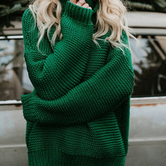 Women's knit turtleneck sweater