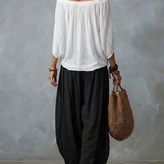 Rosario™ | Off-Shoulder Top & Wide Lantern Pants Set