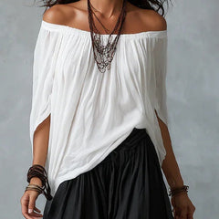Rosario™ | Off-Shoulder Top & Wide Lantern Pants Set