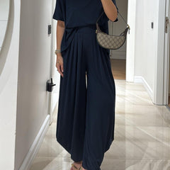 Leanne™ | Casual Top & Wide-Leg Pants Set