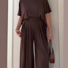 Leanne™ | Casual Top & Wide-Leg Pants Set