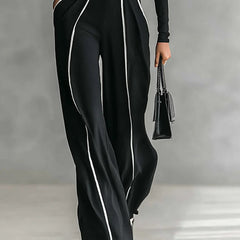 Linda™ | High-Neck Top & Wide-Leg Pants Set with Belt