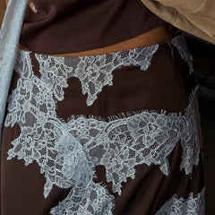 Mabel™ | Elegant Lace Panel Top & Skirt Set