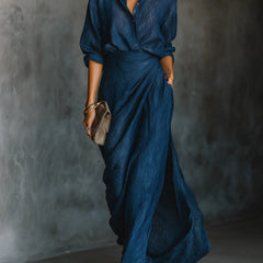 Lucille™ | Elegant Shirt & Long Skirt Set