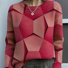 LUCIA – GEOMETRIC COLORBLOCK KNIT SWEATER