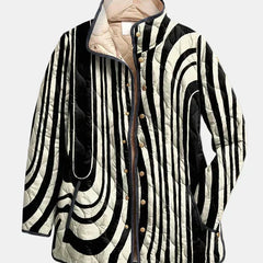 Soraya | Casual Quilted Jacket with Abstract Geometric Design