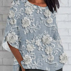Diana™ | Vintage Floral Relaxed Blouse