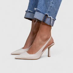 Feminine Orthopedic Real Leather Heels.