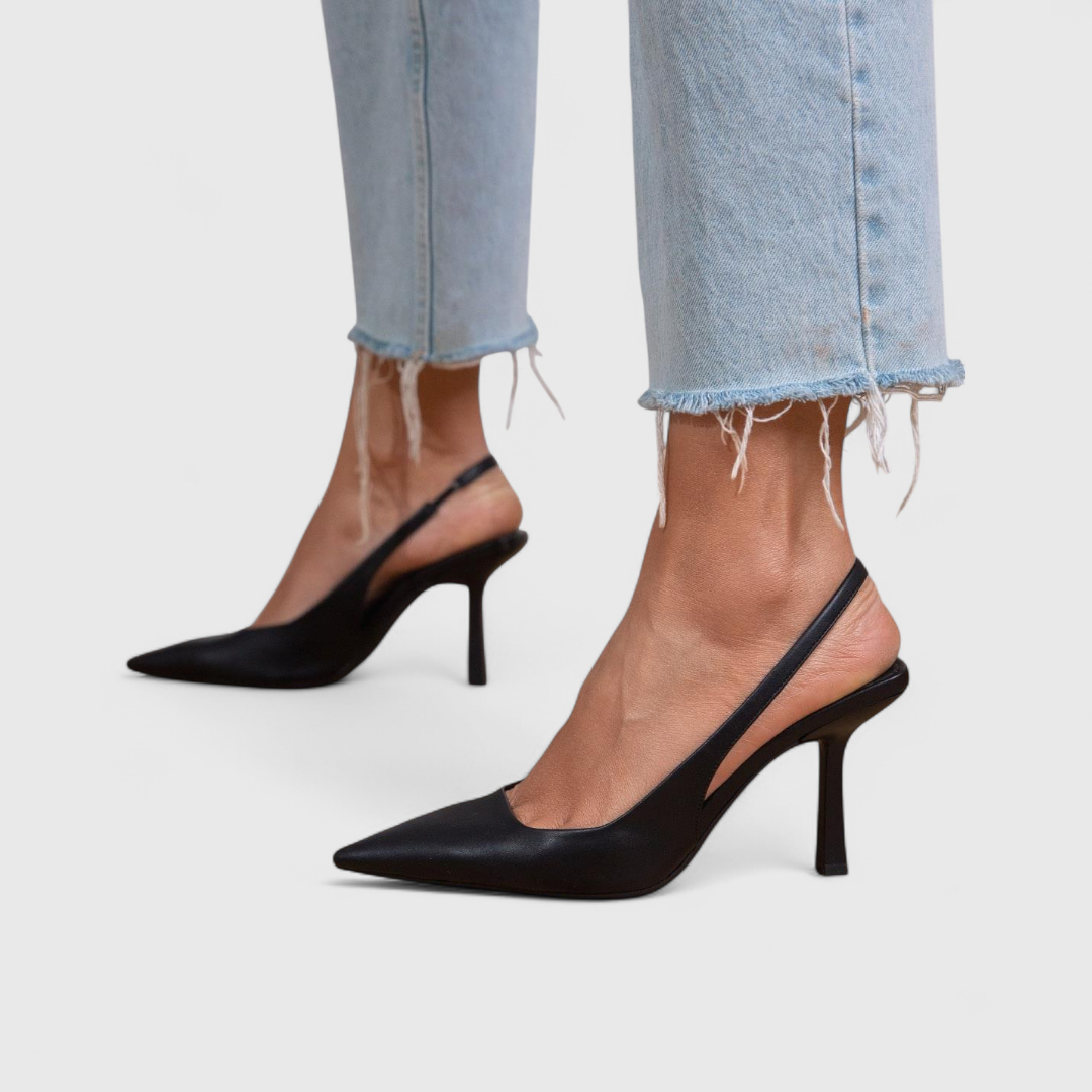 Feminine Orthopedic Real Leather Heels.