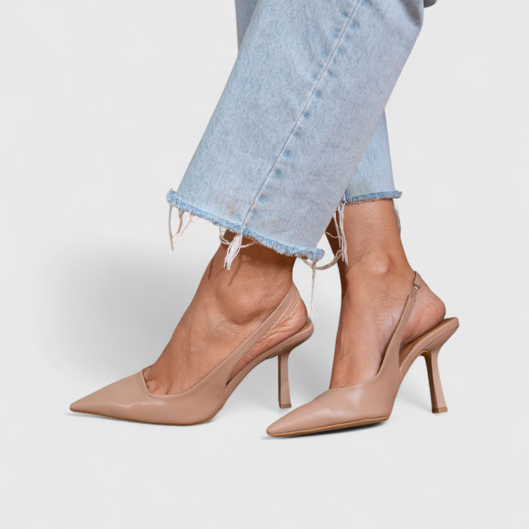 Feminine Orthopedic Real Leather Heels.
