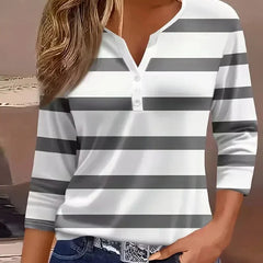 Amelia™ | Striped V-Neck Top