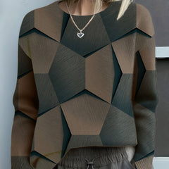 LUCIA – GEOMETRIC COLORBLOCK KNIT SWEATER