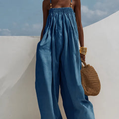 Manon | Wide-Leg Denim Jumpsuit