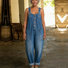 Alicia | Vintage Denim Overall with Adjustable Straps