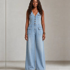 Gabrielle | Relaxed Wide-Leg Denim Overall