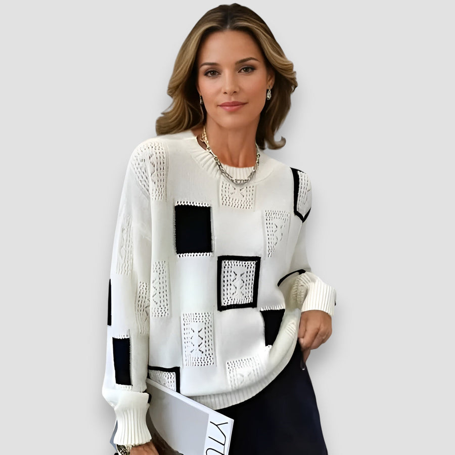 Alice | Elegant Squares Sweater