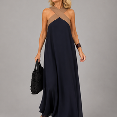 Velora™ | Cross Elegance Maxi Dress