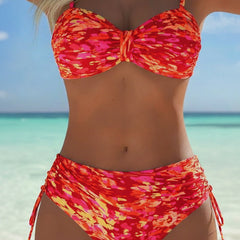 Elina™ | Abstract Print Thin Straps Bikini