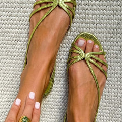 Serafina | Golden Sandals Summer Essence
