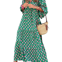 Nina  | Floral Boho Maxi Dress
