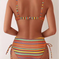 Rose™ | Two Piece Swimsuit with Striped Print