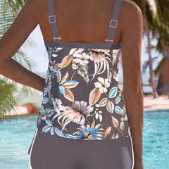 Imke™ | U-Neck Sleeveless Printed Tankini