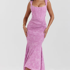 Charlotte | Women's Wedding Guest Lace Ruched Bodycon Dress Evening