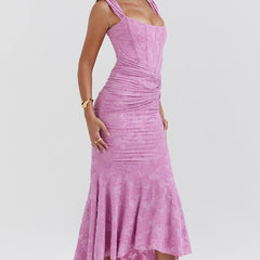 Charlotte | Women's Wedding Guest Lace Ruched Bodycon Dress Evening