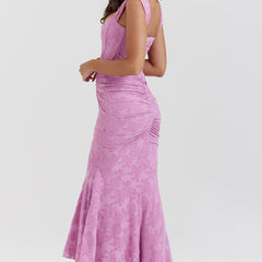 Charlotte | Women's Wedding Guest Lace Ruched Bodycon Dress Evening