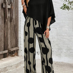 Kalliope -  Comfortable Elastic Waist Two-Piece Set